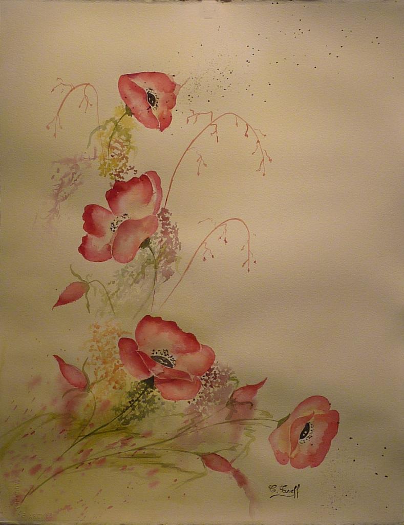 207b-Guirlande de coquelicot-(38x50)