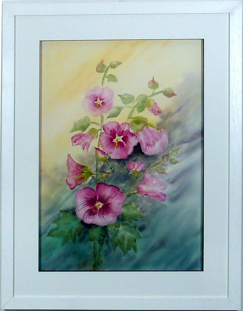 268b-Roses trémières-(52x68)